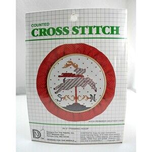 Designs For The Needle Reindeer Weather Vane Counted Cross Stitch Kit-Hoop Frame